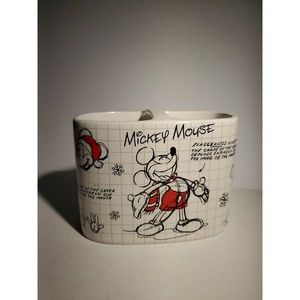 Disney Sketchbook Mickey Mouse Christmas Ceramic Bathroom Toothbrush Holder